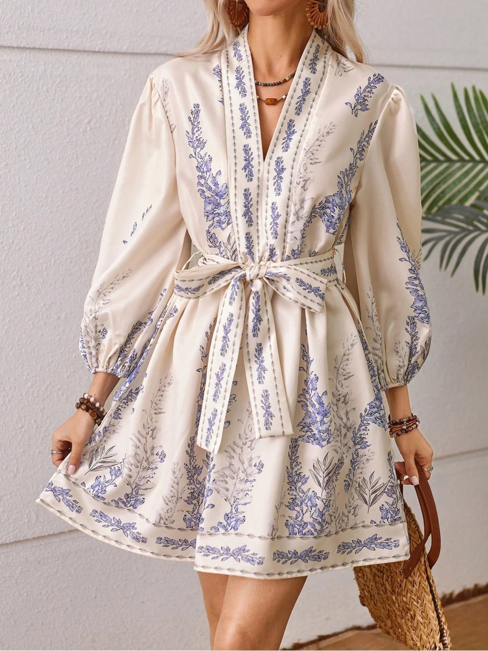 Goodnight Macaroon Cream Floral Print Dress